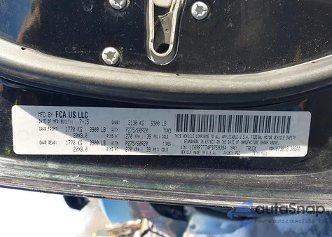 2015 Ram 1500 Big Horn z USA, uszkodzony, nr VIN 1C6RR7TT4FS759394